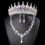 Bridal Jewelry Set – Luxury Crown, Necklace & Earrings (3 Pcs) - Image 3