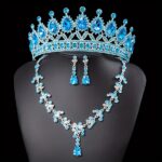 Bridal Jewelry Set – Luxury Crown, Necklace & Earrings (3 Pcs) - Image 2